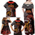 Cook Islands ANZAC Day Family Matching Off Shoulder Maxi Dress and Hawaiian Shirt Poppies With Sea Turtle LT14 - Polynesian Pride