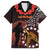 Cook Islands ANZAC Day Family Matching Short Sleeve Bodycon Dress and Hawaiian Shirt Poppies With Sea Turtle LT14 Dad's Shirt - Short Sleeve Red - Polynesian Pride