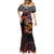 Cook Islands ANZAC Day Mermaid Dress Poppies With Sea Turtle LT14 - Polynesian Pride