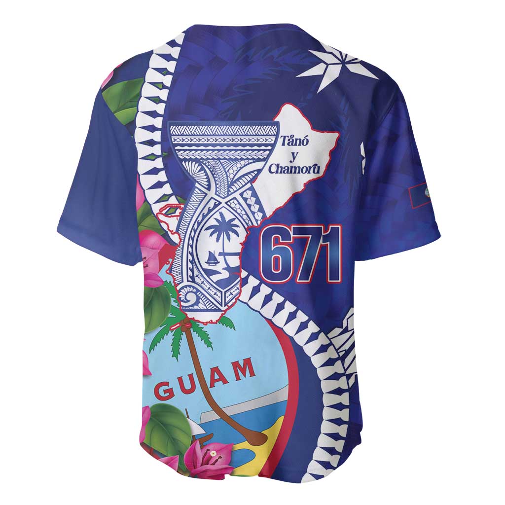 Biba Guam Liberation Day Baseball Jersey Tano y Chamoru Latte Stone Blue LT14 - Polynesian Pride