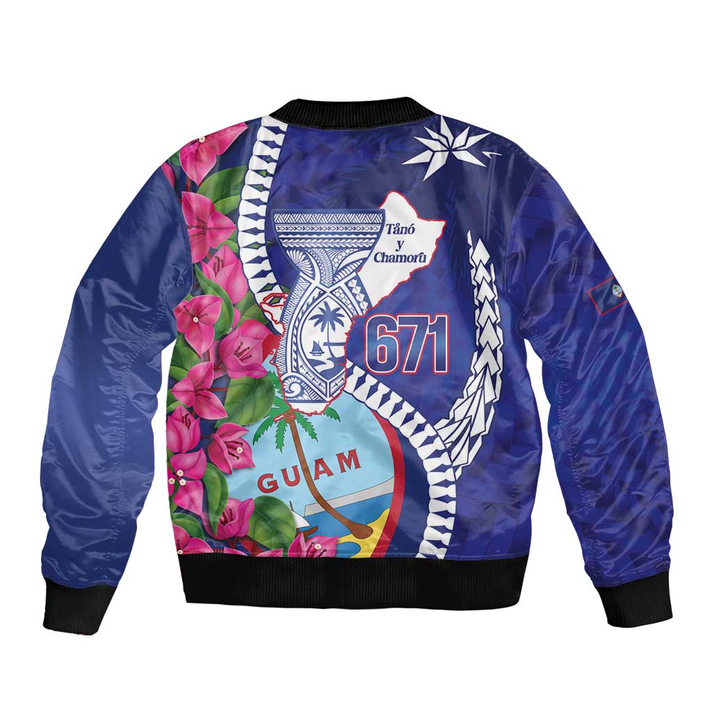 Biba Guam Liberation Day Bomber Jacket Tano y Chamoru Latte Stone Blue LT14 - Polynesian Pride