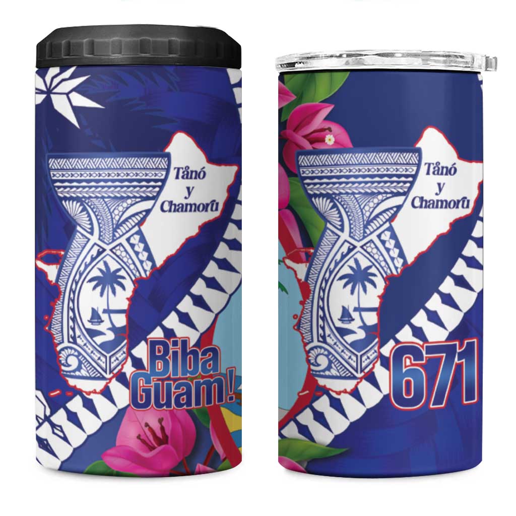 Biba Guam Liberation Day 4 in 1 Can Cooler Tumbler Tano y Chamoru Latte Stone Blue LT14 One Size: 16 oz Blue - Polynesian Pride