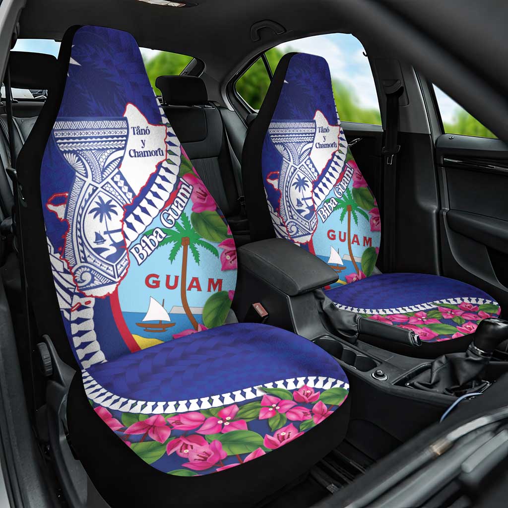 Biba Guam Liberation Day Car Seat Cover Tano y Chamoru Latte Stone Blue LT14 One Size Blue - Polynesian Pride