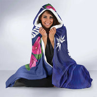 Biba Guam Liberation Day Hooded Blanket Tano y Chamoru Latte Stone Blue LT14 - Polynesian Pride