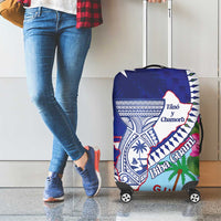 Biba Guam Liberation Day Luggage Cover Tano y Chamoru Latte Stone Blue LT14 - Polynesian Pride