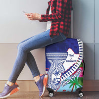 Biba Guam Liberation Day Luggage Cover Tano y Chamoru Latte Stone Blue LT14 - Polynesian Pride