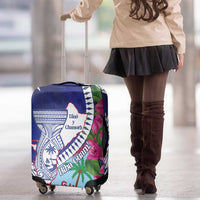 Biba Guam Liberation Day Luggage Cover Tano y Chamoru Latte Stone Blue LT14 - Polynesian Pride