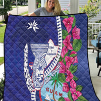 Biba Guam Liberation Day Quilt Tano y Chamoru Latte Stone Blue LT14 Blue - Polynesian Pride