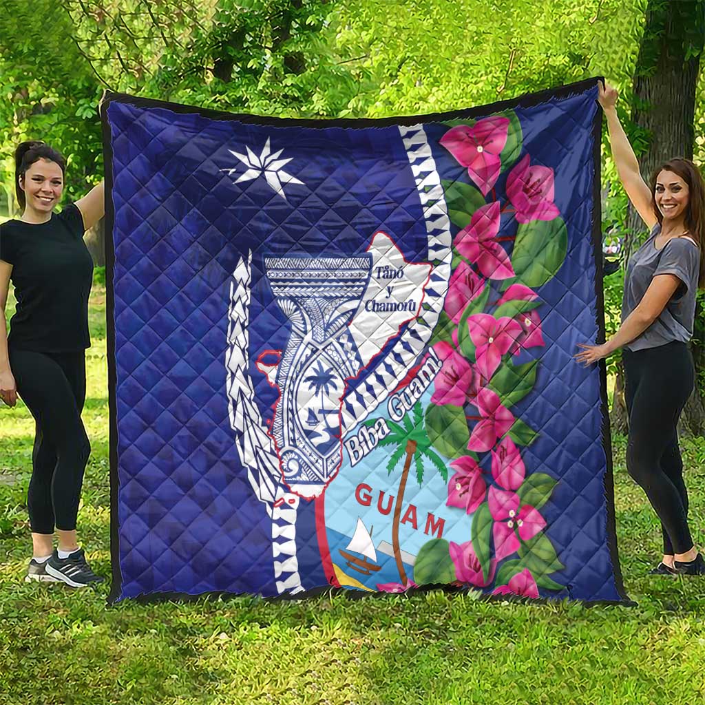 Biba Guam Liberation Day Quilt Tano y Chamoru Latte Stone Blue LT14 - Polynesian Pride