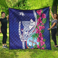 Biba Guam Liberation Day Quilt Tano y Chamoru Latte Stone Blue LT14 - Polynesian Pride