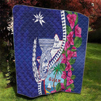 Biba Guam Liberation Day Quilt Tano y Chamoru Latte Stone Blue LT14 - Polynesian Pride