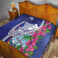 Biba Guam Liberation Day Quilt Tano y Chamoru Latte Stone Blue LT14 - Polynesian Pride