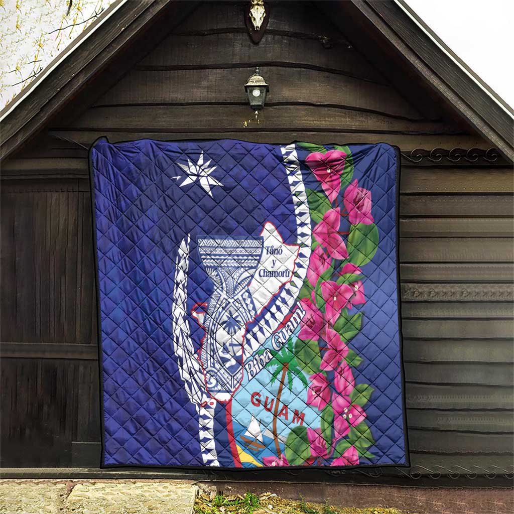Biba Guam Liberation Day Quilt Tano y Chamoru Latte Stone Blue LT14 - Polynesian Pride