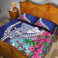 Biba Guam Liberation Day Quilt Bed Set Tano y Chamoru Latte Stone Blue LT14 - Polynesian Pride