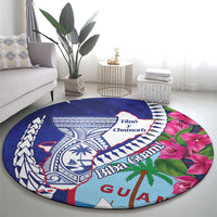 Biba Guam Liberation Day Round Carpet Tano y Chamoru Latte Stone Blue LT14 - Polynesian Pride