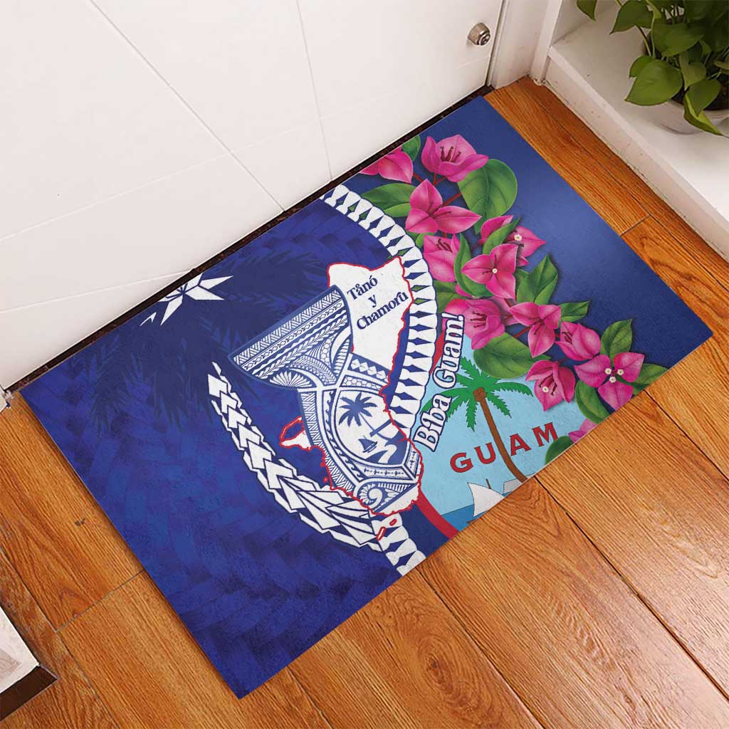 Biba Guam Liberation Day Rubber Doormat Tano y Chamoru Latte Stone Blue LT14 - Polynesian Pride