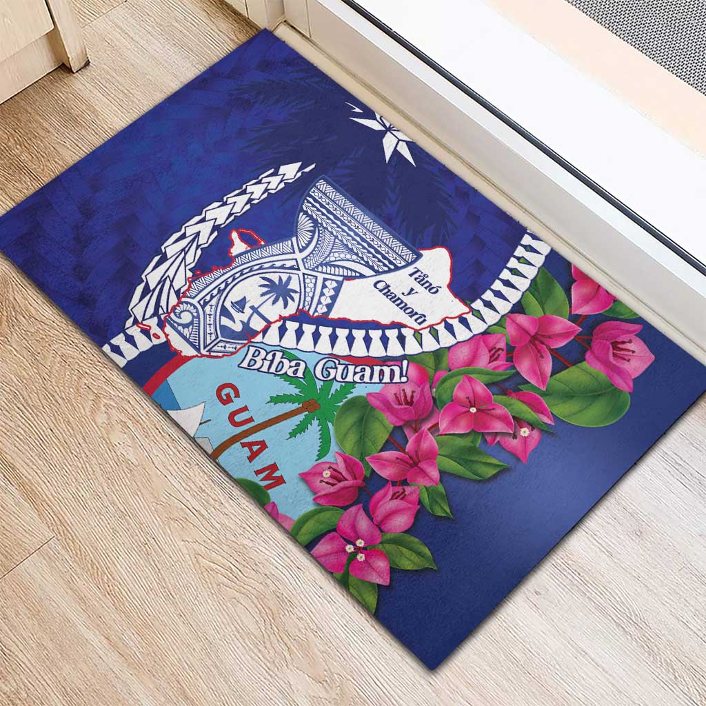 Biba Guam Liberation Day Rubber Doormat Tano y Chamoru Latte Stone Blue LT14 - Polynesian Pride