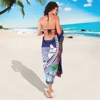 Biba Guam Liberation Day Sarong Tano y Chamoru Latte Stone Blue LT14 - Polynesian Pride