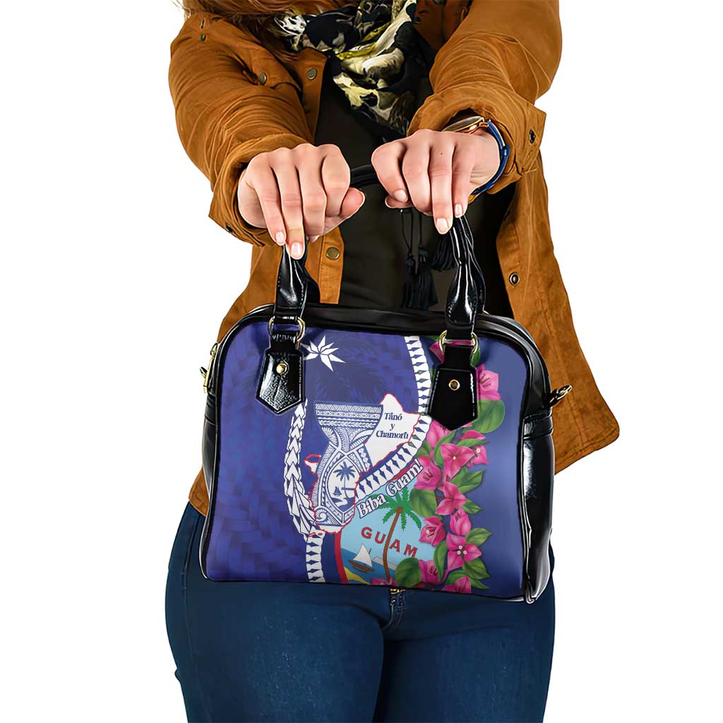 Biba Guam Liberation Day Shoulder Handbag Tano y Chamoru Latte Stone Blue LT14 One Size Blue - Polynesian Pride