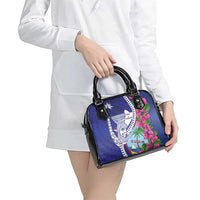 Biba Guam Liberation Day Shoulder Handbag Tano y Chamoru Latte Stone Blue LT14 - Polynesian Pride