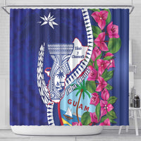 Biba Guam Liberation Day Shower Curtain Tano y Chamoru Latte Stone Blue LT14 - Polynesian Pride