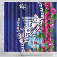 Biba Guam Liberation Day Shower Curtain Tano y Chamoru Latte Stone Blue LT14 - Polynesian Pride