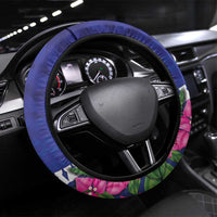 Biba Guam Liberation Day Steering Wheel Cover Tano y Chamoru Latte Stone Blue LT14 Universal Fit Blue - Polynesian Pride