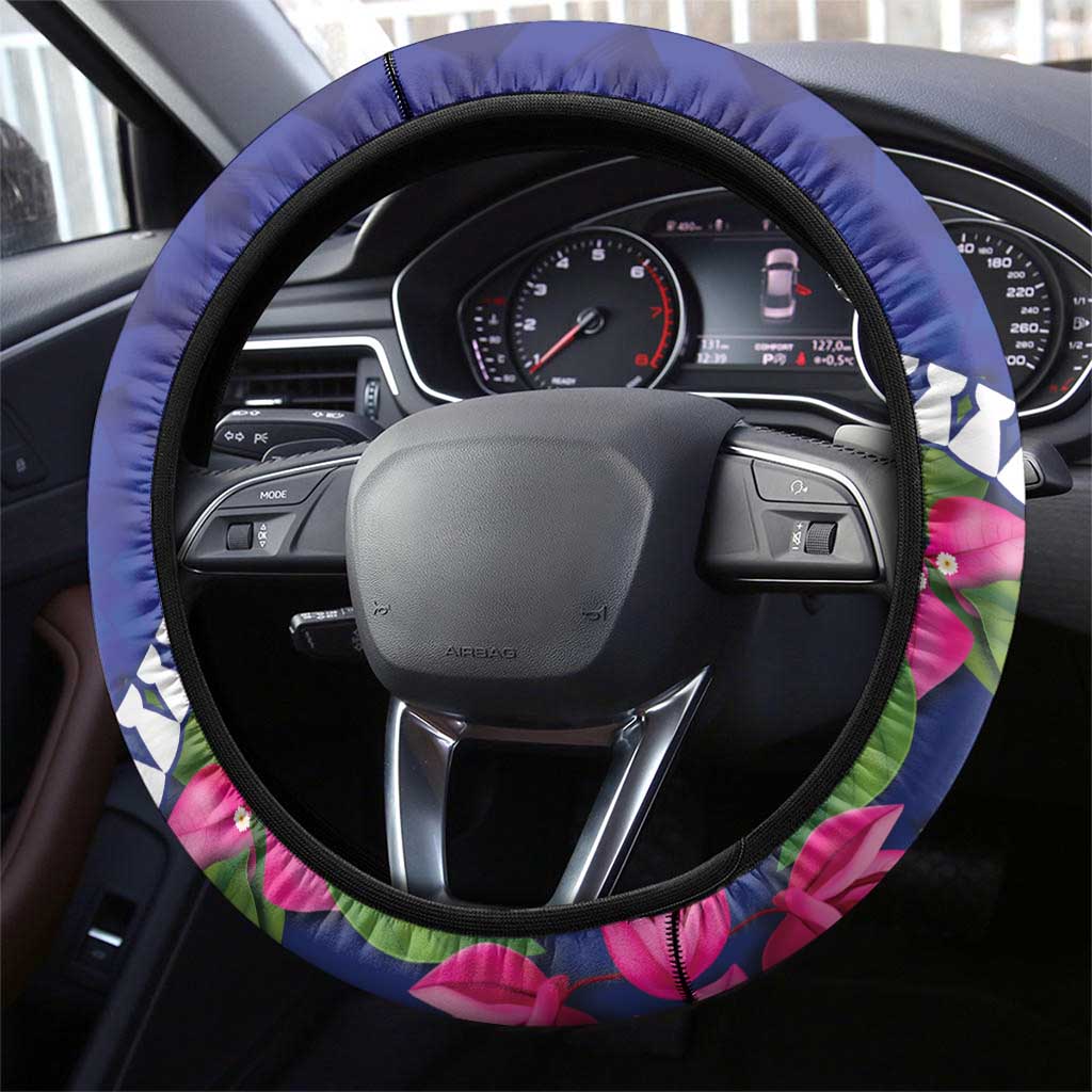 Biba Guam Liberation Day Steering Wheel Cover Tano y Chamoru Latte Stone Blue LT14 - Polynesian Pride