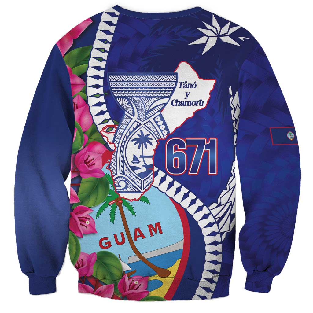 Biba Guam Liberation Day Sweatshirt Tano y Chamoru Latte Stone Blue LT14 - Polynesian Pride