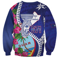 Biba Guam Liberation Day Sweatshirt Tano y Chamoru Latte Stone Blue LT14 - Polynesian Pride