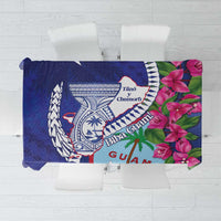 Biba Guam Liberation Day Tablecloth Tano y Chamoru Latte Stone Blue LT14 Blue - Polynesian Pride