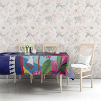 Biba Guam Liberation Day Tablecloth Tano y Chamoru Latte Stone Blue LT14 - Polynesian Pride