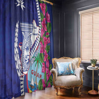 Biba Guam Liberation Day Window Curtain Tano y Chamoru Latte Stone Blue LT14 - Polynesian Pride