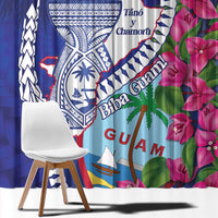 Biba Guam Liberation Day Window Curtain Tano y Chamoru Latte Stone Blue LT14 - Polynesian Pride