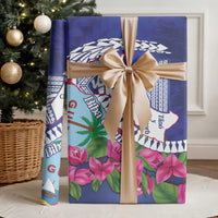 Biba Guam Liberation Day Wrapping Paper Tano y Chamoru Latte Stone Blue LT14 - Polynesian Pride