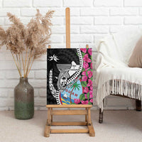 Biba Guam Liberation Day Canvas Wall Art Tano y Chamoru Latte Stone Black LT14 - Polynesian Pride