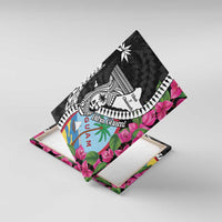 Biba Guam Liberation Day Canvas Wall Art Tano y Chamoru Latte Stone Black LT14 With Frame Black - Polynesian Pride