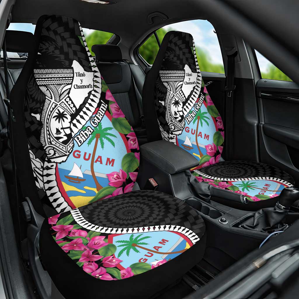 Biba Guam Liberation Day Car Seat Cover Tano y Chamoru Latte Stone Black LT14 One Size Black - Polynesian Pride