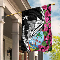 Biba Guam Liberation Day Garden Flag Tano y Chamoru Latte Stone Black LT14 House Flag Black - Polynesian Pride