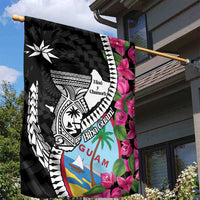 Biba Guam Liberation Day Garden Flag Tano y Chamoru Latte Stone Black LT14 - Polynesian Pride