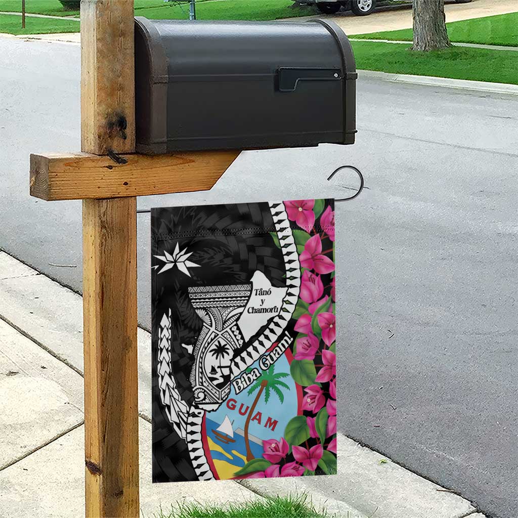 Biba Guam Liberation Day Garden Flag Tano y Chamoru Latte Stone Black LT14 - Polynesian Pride
