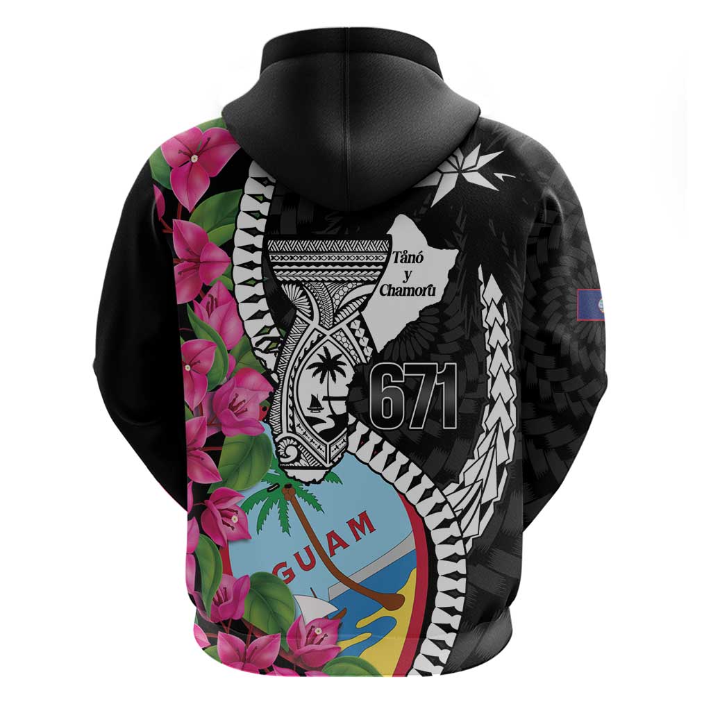 Biba Guam Liberation Day Hoodie Tano y Chamoru Latte Stone Black LT14 - Polynesian Pride