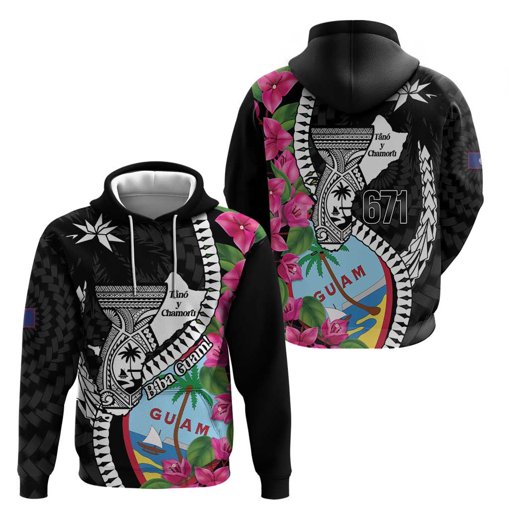 Biba Guam Liberation Day Hoodie Tano y Chamoru Latte Stone Black LT14 - Polynesian Pride