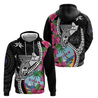 Biba Guam Liberation Day Hoodie Tano y Chamoru Latte Stone Black LT14 - Polynesian Pride