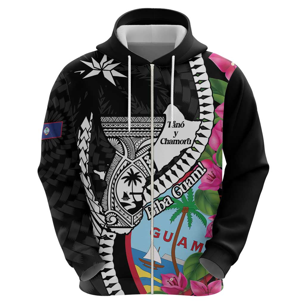 Biba Guam Liberation Day Hoodie Tano y Chamoru Latte Stone Black LT14 - Polynesian Pride