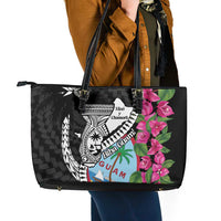 Biba Guam Liberation Day Leather Tote Bag Tano y Chamoru Latte Stone Black LT14 - Polynesian Pride