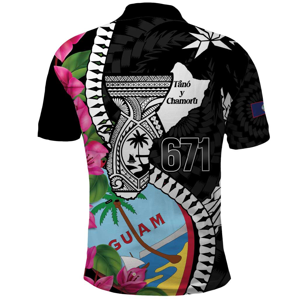 Biba Guam Liberation Day Polo Shirt Tano y Chamoru Latte Stone Black LT14 - Polynesian Pride