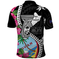 Biba Guam Liberation Day Polo Shirt Tano y Chamoru Latte Stone Black LT14 - Polynesian Pride