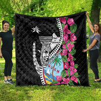 Biba Guam Liberation Day Quilt Tano y Chamoru Latte Stone Black LT14 - Polynesian Pride