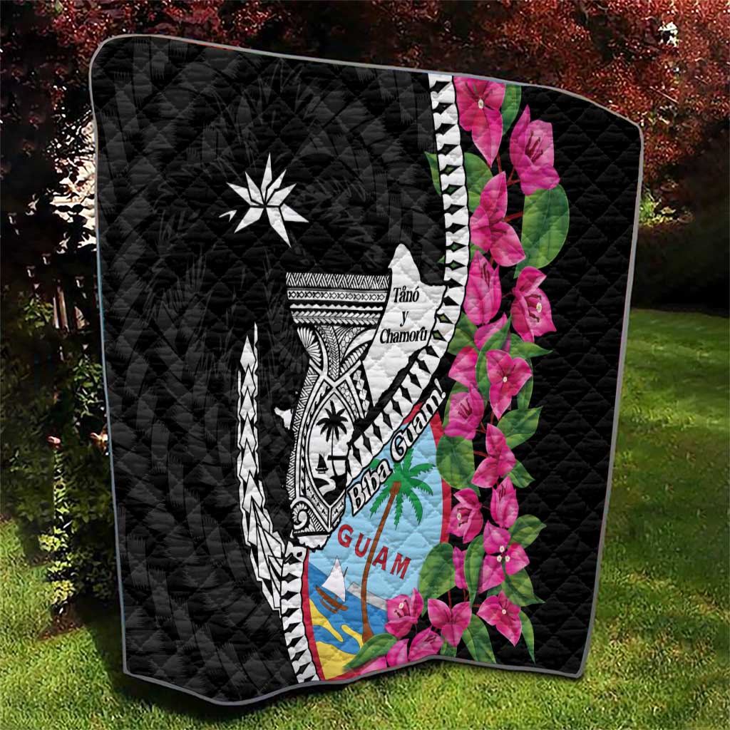 Biba Guam Liberation Day Quilt Tano y Chamoru Latte Stone Black LT14 - Polynesian Pride